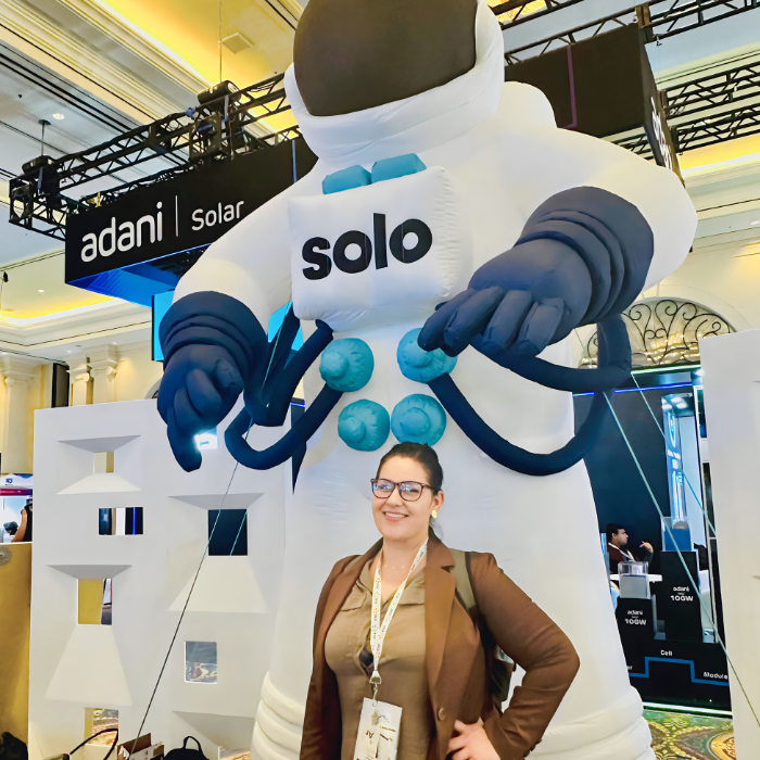 Solo Mascot Kevin at RE+ 2023 Las Vegas | A.R. Environmental Content Marketing House