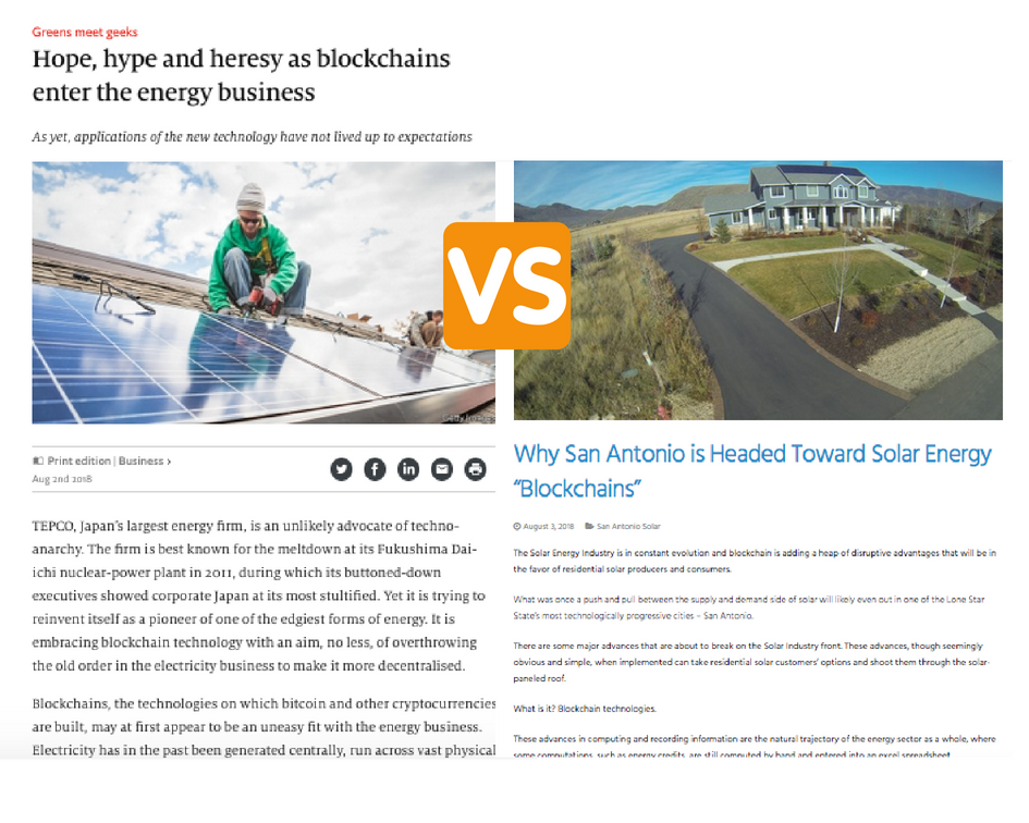 The Economist (left image) vs. A.R Marketing House (right image)