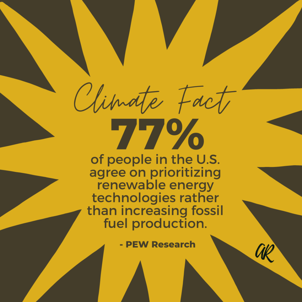 77% agree on prioritizing renewable energy technologies rather than increasing fossil fuel production | A.R. Marketing House